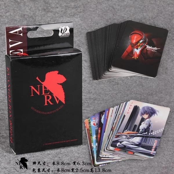 NEW 54PCS set Anime Ayanami Rei EVA NEON GENESIS EVANGELION Death note card Poker Model Indoor - Evangelion Plush
