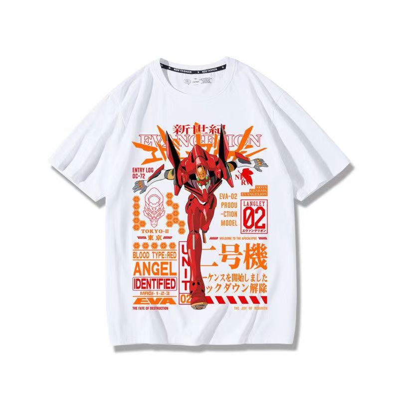 Neon Genesis Evangelion Joint T shirt Short Sleeve New Evangelion No 1 Machine Loose Anime Peripheral 3 - Evangelion Plush