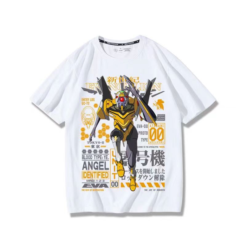 Neon Genesis Evangelion Joint T shirt Short Sleeve New Evangelion No 1 Machine Loose Anime Peripheral 4 - Evangelion Plush