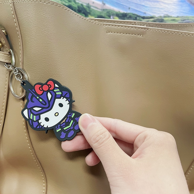 Neon Genesis Evangelion Mecha Kitty Enamel Key Chain Men Women Fashion Jewellery Backpack Decorate The Keychain 1 - Evangelion Plush