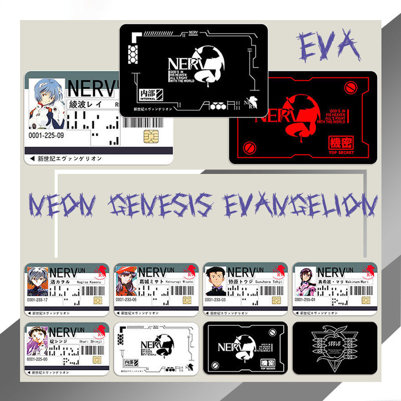 Set Evangelion Sticker Cards School EVA Ayanami Rei Asuka Collectible Kids Toys Gift New Anime ACG - Evangelion Plush